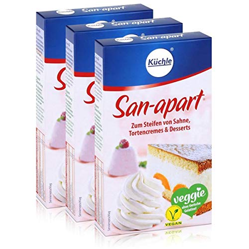 Küchle San-apart 125g - Zum Steifen von Sahne,Tortencremes & Desserts (3er Pack) von Fiico