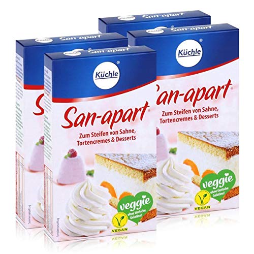 Küchle San-apart 125g - Zum Steifen von Sahne,Tortencremes & Desserts (4er Pack) von Dttra