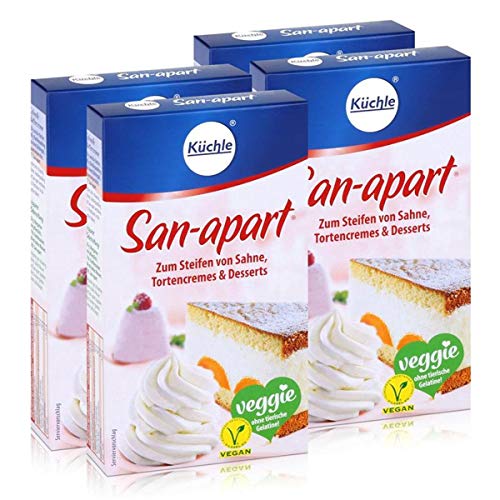 Küchle San-apart 125g - Zum Steifen von Sahne,Tortencremes & Desserts (4er Pack) von Küchle W.u.H. GmbH & Co. KG