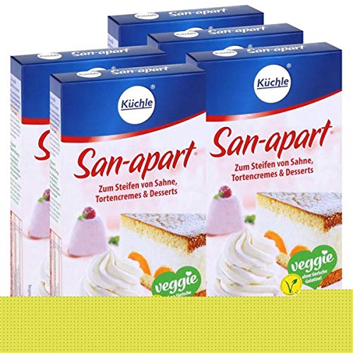 Küchle San-apart 125g - Zum Steifen von Sahne,Tortencremes & Desserts (5er Pack) von Küchle W.u.H. GmbH & Co. KG