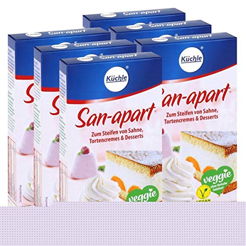 Küchle San-apart 125g - Zum Steifen von Sahne,Tortencremes & Desserts (6er Pack) von Küchle W.u.H. GmbH & Co. KG