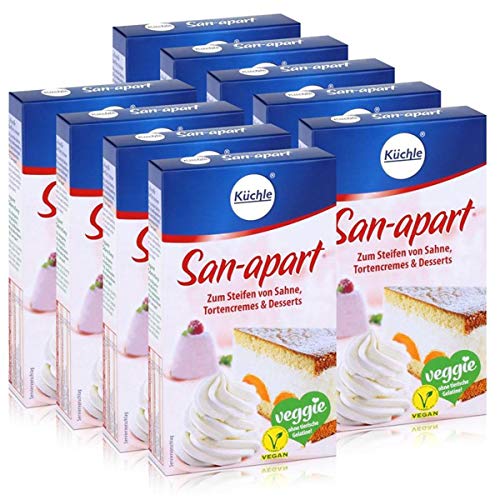 Küchle San-apart 125g - Zum Steifen von Sahne,Tortencremes & Desserts (9er Pack) von Küchle W.u.H. GmbH & Co. KG