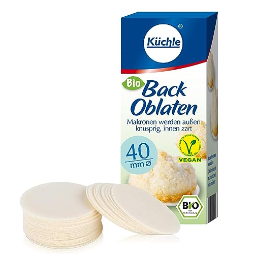 Küchle runde Back Oblaten Bio Vegan 40mm 23g pro Packung im 1er Pack Esspapier zum Backen von Makronen & Lebkuchen Küchle runde Back Oblaten Bio Vegan 40mm 23g pro Packung im 1er Pack Esspapier zum Backen von Makronen & Lebkuchen von Küchle