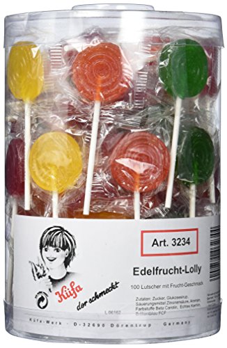 Küfa Edelfrucht-Lolly, 1er Pack (1 x 100 Stück) von Küfa Edelfrucht-Lolly