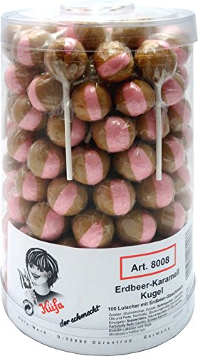 Küfa Erdbeer-Karamell-Kugel, 1er Pack (1 x 100 Stück) von Küfa Erdbeer-Karamell Kugel