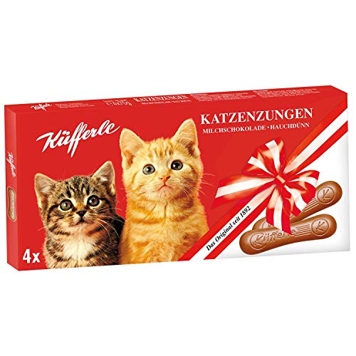 Küfferle Katzenzungen XXL, Milchschokolade, 75g (4er Pack) von Küfferle