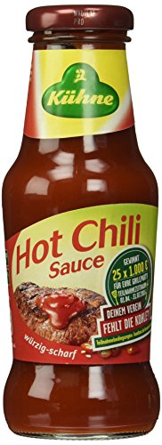 Kühne Gourmet Hot Chili Sauce, 6er Pack (6 x 250 ml) von Kühne