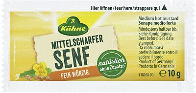Kühne - Mittelscharfer Senf, 150 x 10 g Beutel von Kühne