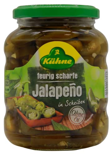 Kühne feurig scharfe Jalapeno in Scheiben, 10er Pack (10 x 165g) von Kühne