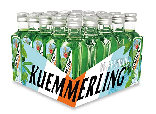 Kuemmerling Pfefferminz 21% vol. (25 x 0,02 l) - Pfefferminzlikör im beliebten 25er Kuemmerling Würfel, ideal als Shot, praktisch zum Mitnehmen, für Parties, zum Teilen mit Freunden von Kuemmerling