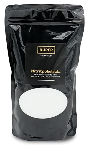 Küper Selection Feines Nitritpökelsalz - 1000g Pökelsalz zur Herstellung von Fleisch Wurst und Pökelwaren mit 0,4-0,5% Natriumnitrit von Küper Selection