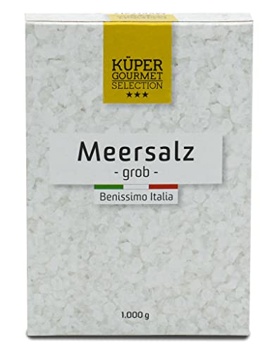 Küper Selection Meersalz - 1000g grobes Salz zum Würzen und Verfeinern - ohne Zusätze oder chemische Nachbehandlung von Küper Selection
