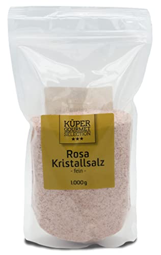 Rosa Kristallsalz | fein | Küper Selection | 1000g | 100% Natürlich | zum Würzen und Verfeinern von Gerichten von Küper Selection