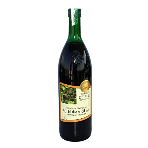 Kürbishof DEIMEL Steiermark/Austria - Original Steirisches Kürbiskernöl g.g.A. - Jährlich prämiert (1 x 1000 ml) von Kürbishof DEIMEL