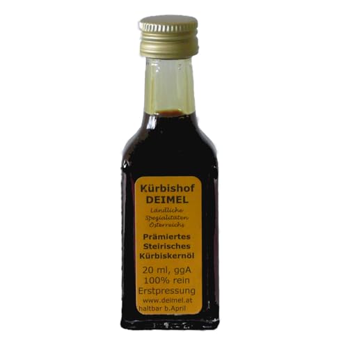 20ml Probierangebot - Reines Steirisches Kürbiskernöl ggA. vom Kürbishof DEIMEL Steiermark/Austria - Mit Herkunftsgarantie von Kürbishof DEIMEL