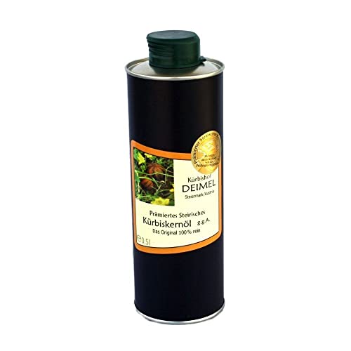 Kürbishof DEIMEL Steiermark/Austria - 500 ml Dose Original Steirisches Kürbiskernöl - Jährlich prämiert Kürbishof DEIMEL Steiermark/Austria - 500 ml Dose Original Steirisches Kürbiskernöl - Jährlich prämiert von Kürbishof DEIMEL
