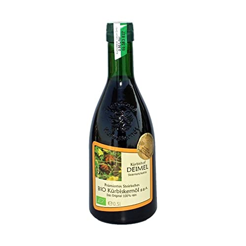 Kürbishof DEIMEL Steiermark/Austria - 500 ml Original Steirisches BIO Kürbiskernöl g.g.A. - Jährlich prämiert von Kürbishof DEIMEL