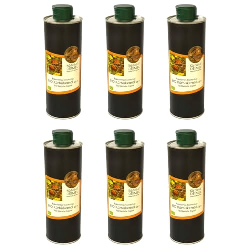 Kürbishof DEIMEL Steiermark/Austria - Sparangebot 6 x 500 ml Dose Original Steirisches BIO Kürbiskernöl - Jährlich prämiert Kürbishof DEIMEL Steiermark/Austria - Sparangebot 6 x 500 ml Dose Original Steirisches BIO Kürbiskernöl - Jährlich prämiert von Kürbishof DEIMEL
