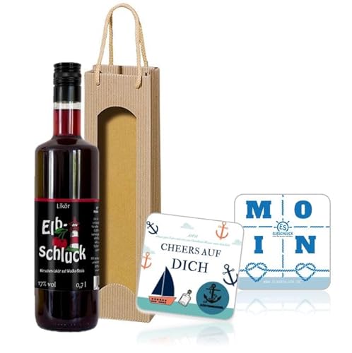 Likör Geschenkset, Geschenktüte, Untersetzer, Verschiedene Liköre Likör Geschenkset, Geschenktüte, Untersetzer, Verschiedene Liköre von Küstenbuddel