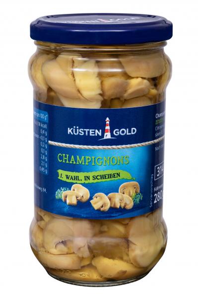 Küstengold Champignons in Scheiben 1. Wahl von Küstengold