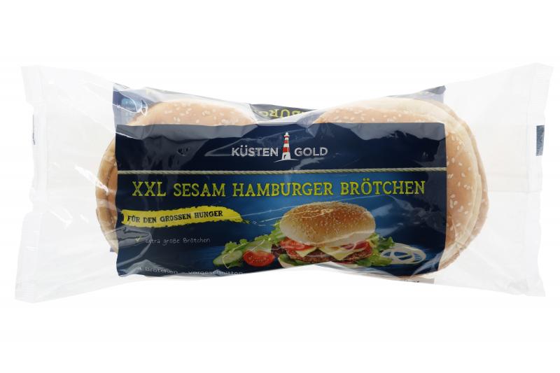 Küstengold Hamburger Brötchen XXL Sesam 4er von Küstengold