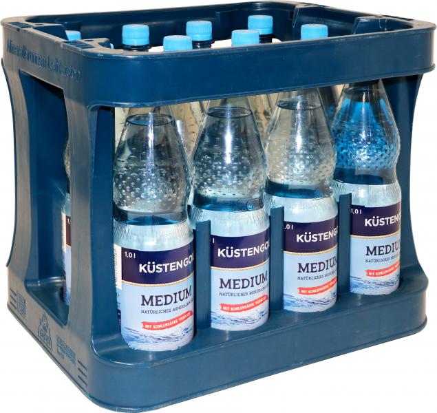 Küstengold Mineralwasser Medium PET (Mehrweg) von Küstengold