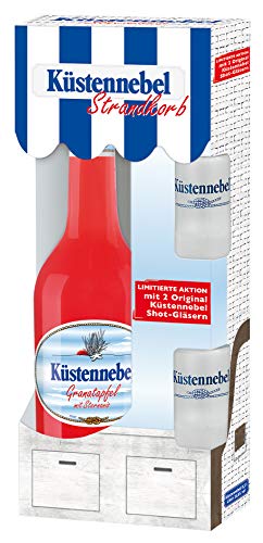 Küstennebel Granatapfel 0,5 Liter in Geschenkpackung mit 2 Shotgläsern von Küstennebel