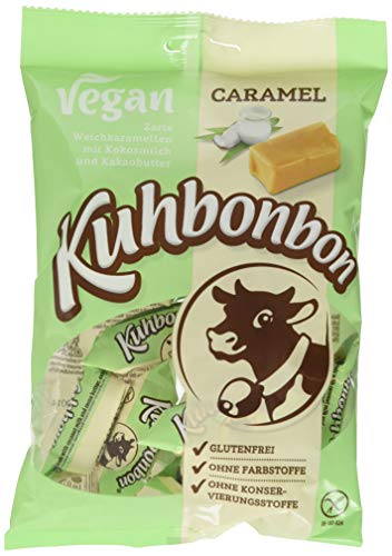 Kuhbonbon Vegan Caramel - Weichkaramellen mit Bio Kokosmilch und Kakaobutter - 165g von Kuhbonbon