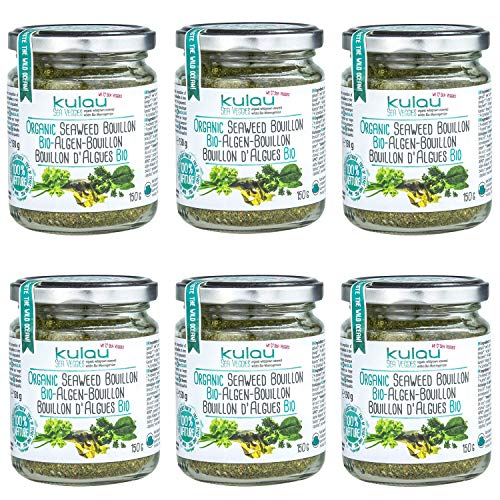 Kulau Bio Algen-Bouillon, Hochwertige Bio-Gemüsebrühe mit Wakame-Algen, Brühe Vegan (6 x 150 g) von Kulau