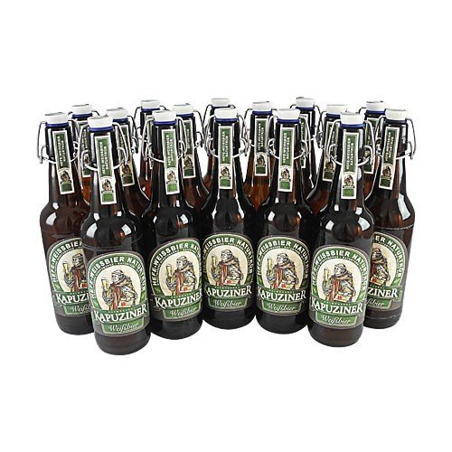 Kapuziner Weißbier (16 Flaschen à 0,5 l / 5,4% vol.) von Kulmbacher Brauerei