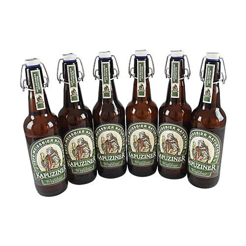 Kapuziner Weißbier (6 Flaschen à 0,5 l / 5,4% vol.) von Kulmbacher Brauerei