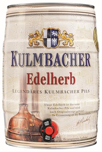 Kulmbacher Edelherb Pils 5,0 l Partydose mit Zapfhahn PFANDFREI (1 x 5,0 l) von Kulmbacher