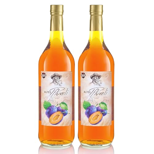Altes Pflümli 1,0 Liter 2 Flaschen DLG Gold von Kultbrand Vieille Prune (ehem. Alte Pflaume) Mengenrabatt Deutsches Produkt aus Nürnberg direkt vom Hersteller Pflaumenschnaps Höchste Qualität 1000 ml von Kultbrand