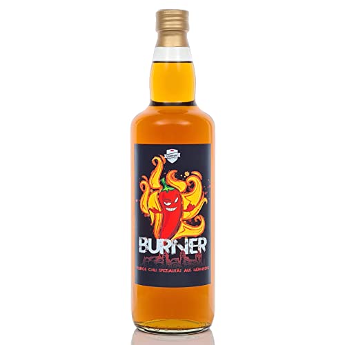 Burner ® 0,7 Liter 1 Flasche Kultbrand Chili-Schoko Spezialität Nürnberg, Direkt vom Hersteller, Feuriger Chili-Schnaps Kakao Chilli 700 ml ähnlich Chili-Likör von Kultbrand