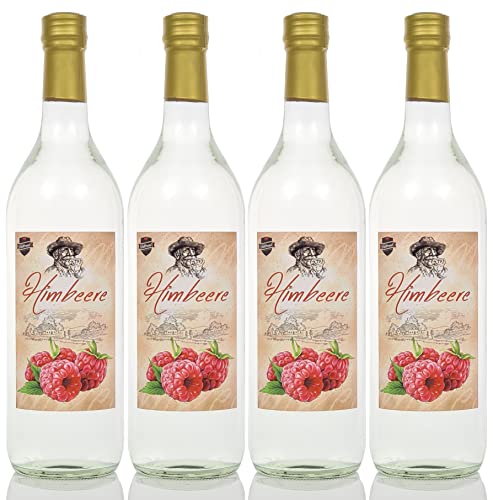 Himbeere Framboise 1,0 Liter 4 Flaschen DLG Gold, Kultbrand (Mengenrabatt > siehe Beschreibung) Nürnberg Vom Hersteller Himbeer-Schnaps Qualität 1000 ml von Kultbrand