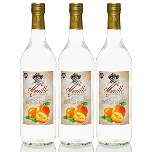 Marille 1,0 Liter 3 Flaschen Kultbrand DLG Gold Aprikose Marillen Schnaps Marillenschnaps Aprikosenschnaps, Nürnberg, Direkt vom Hersteller, Höchste Qualitäts Prinzipien à 1000 ml von Kultbrand