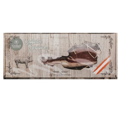 Bergspeck 300g | Luftgetrockneter Bauernspeck aus Österreich | Buchenholzgeräuchert | Geschenkkarton | Premium Jausenspeck | Kumitzberg Feinkost von Kumitzberg