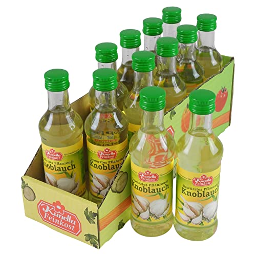 Kunella Gewürztes Pflanzenöl Knoblauch 12er Pack (12 Flaschen à 100 ml) von Kunella Feinkost GmbH