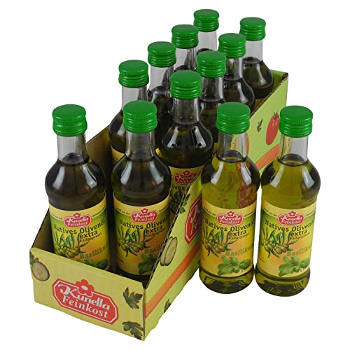 Kunella Natives Olivenöl extra kaltgepresst Basilikum 12er Pack (12 Flaschen à 100 ml) von Kunella Feinkost GmbH