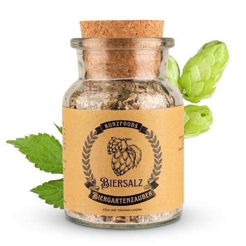 KunzFoods Biersalz Biergartenzauber im schönen Korkenglas/Geschenk für Feinschmecker/Geschenkidee für Bierliebhaber KunzFoods Biersalz Biergartenzauber im schönen Korkenglas/Geschenk für Feinschmecker/Geschenkidee für Bierliebhaber von Kunz Foods Group