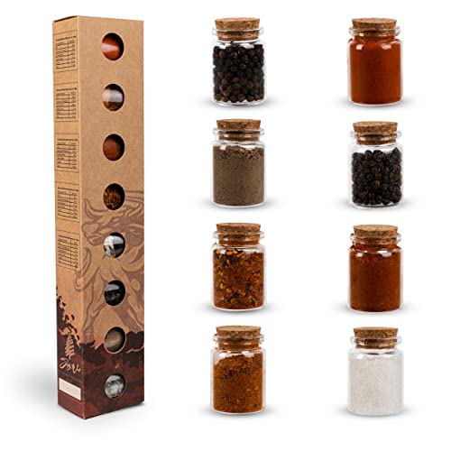 SIMPLY WOOD BBQ Grill Gewürze Geschenkset mit 8 Grillgewürzen 8x25g in schönem Korkenglas SIMPLY WOOD BBQ Grill Gewürze Geschenkset mit 8 Grillgewürzen 8x25g in schönem Korkenglas von Kunz Foods Group