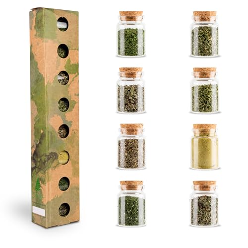SIMPLY WOOD Gourmet Kräuter, Kräutersorten aus aller Welt als ideales Gewürze Geschenkset/Kräuterset Geschenke 8x25ml, Edition grün SIMPLY WOOD Gourmet Kräuter, Kräutersorten aus aller Welt als ideales Gewürze Geschenkset/Kräuterset Geschenke 8x25ml, Edition grün von Kunz Foods Group
