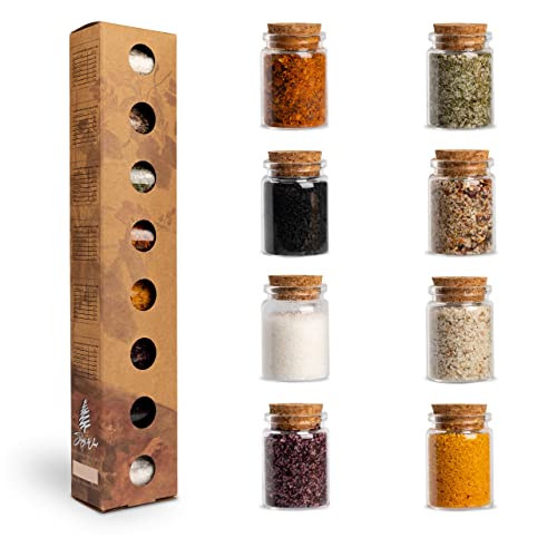 SIMPLY WOOD Gourmet Salze, Salzsorten aus aller Welt als ideales Gewürze Geschenkset/Salzset Geschenke aus Meersalz 8 x 25g, 200g, Edition lila SIMPLY WOOD Gourmet Salze, Salzsorten aus aller Welt als ideales Gewürze Geschenkset/Salzset Geschenke aus Meersalz 8 x 25g, 200g, Edition lila von Kunz Foods Group