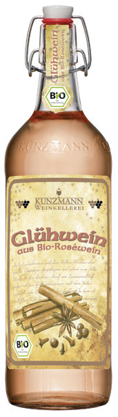 Kunzmann Rosé Glühwein Bio/Vegan süß 1 l von Kunzmann Weinkellerei