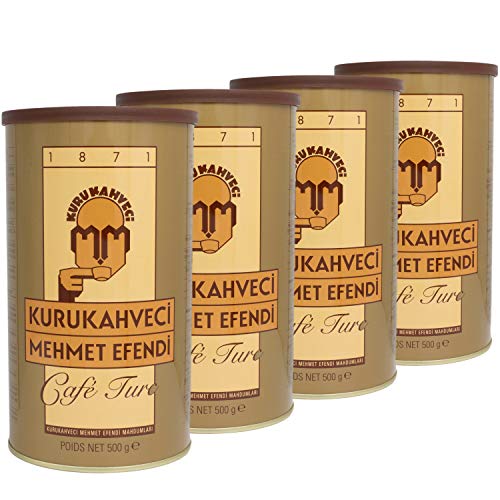 Kurukahveci Mehmet Efendi - Feiner türkischer Mokka Kaffee gemahlen im 4er Set á 500 g Packung von Kurukahveci Mehmet Efendi