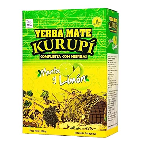 Yerba Mate Tee Kurupi 500g | Kurupi Menta y Limon | Yerba Mate Tee Loose Leaf von Kurupi