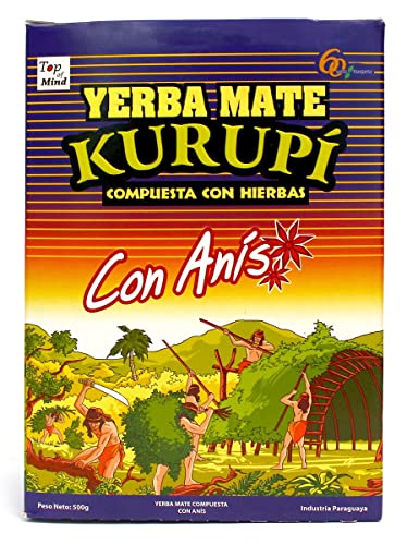 Kurupi Yerba Mate Tee mit Anis 500g | Yerba Mate Tee mit Anis | 12 x 1 x 23 cm Kurupi Yerba Mate Tee mit Anis 500g | Yerba Mate Tee mit Anis | 12 x 1 x 23 cm von Kurupi