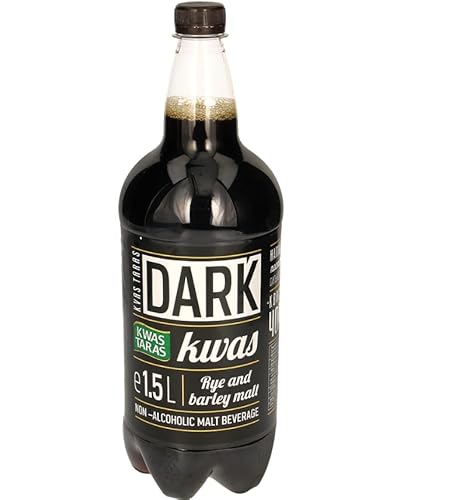 Gärgetränk "Kwas Taras BLACK" auf Roggen- Gersten-Malzextrakt-Basis 1,5L von Kvas Taras