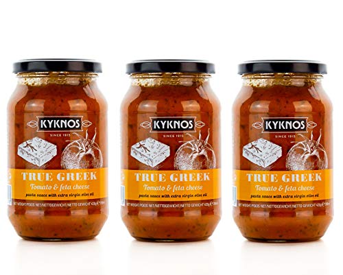 3x Pastasauce Tomatensauce mit Feta-Käse (420g) von Kyknos aus Griechenland von Kyknos