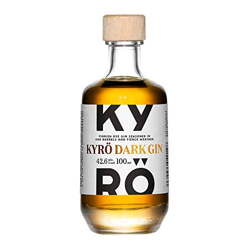 Kyrö Dark Gin 42,6% Vol. | Fassgelagerter Gin | Kyrö Distillery | Roggengin aus Finnland | Aromen von Roggen, Eiche und Orange | IWSC Gold Award 2015 | 100ml von Kyrö